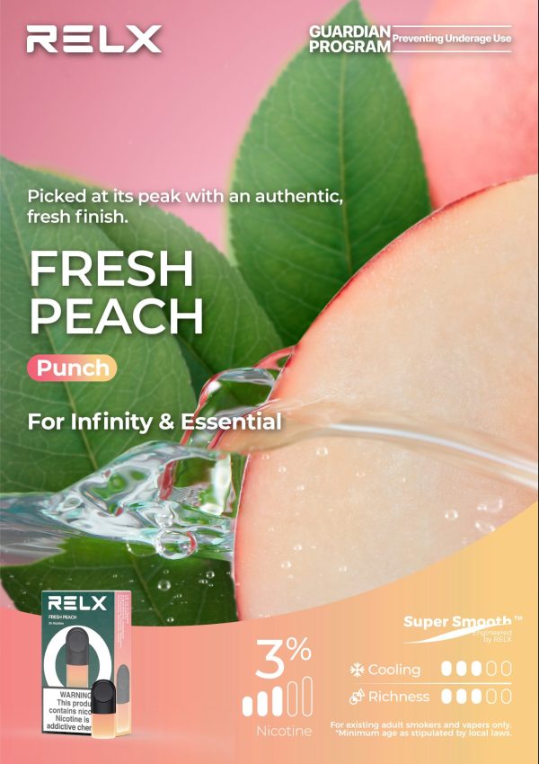 Relx Pod Pro Fresh Peach (Orchard Rounds) 3% Nicotine (Imported)