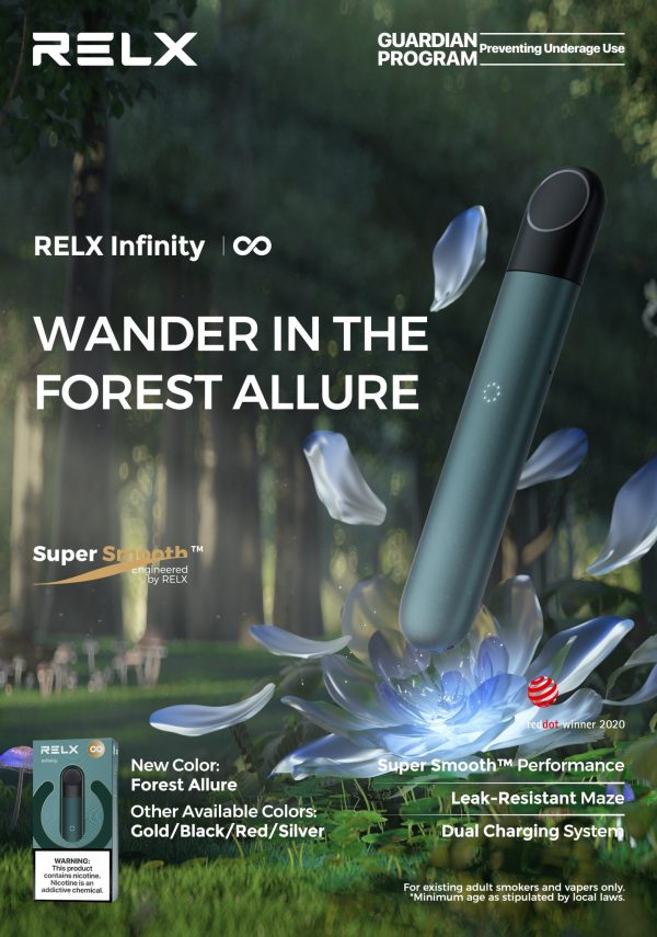 Relx Infinity Device Vape - Forest Allure Green Color