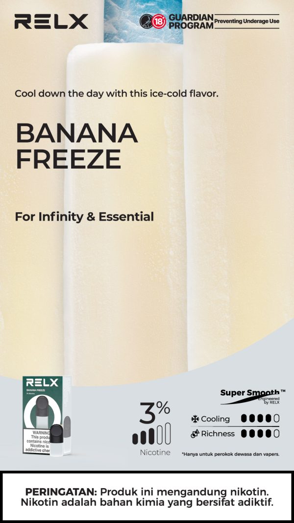 Relx Pod Pro Banana Freeze (White Freeze) 3% Nicotine (Imported)