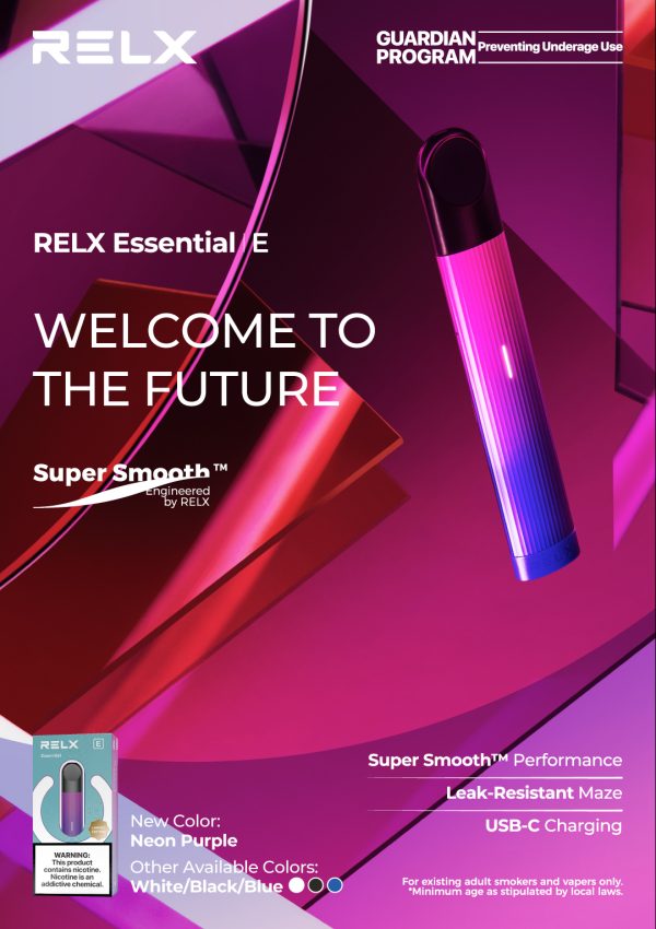 Relx Essential Device Vape - Neon Purple Color