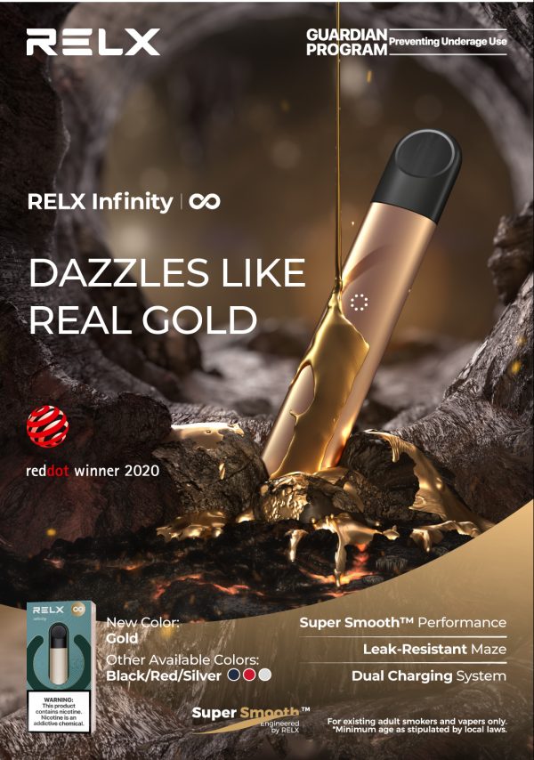 Relx Infinity Device Vape - Gold Color